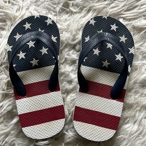 Children’s Place Patriotic Kids Flip Flop Sandals 12-13